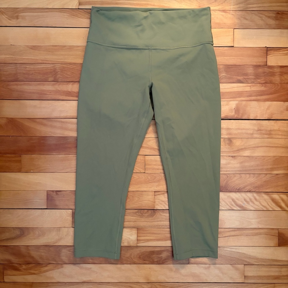 Lululemon Align High-Rise Crop Leggings - Size 12 - Green Twill - Picture 11 of 11